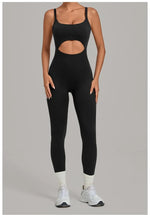 Women's Seamless Yoga Jumpsuits Sports Gym Fitness Backless Sleeveless Hip-lifting Pants One-piece Training Workout Bodysuits