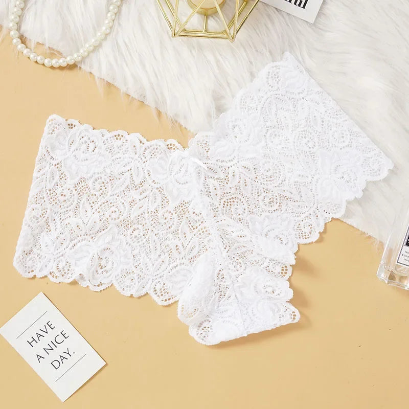 M-XXL Sexy Floral Lace Panties Women Briefs Low Waist Soft Lingerie Cost-Effective Comfortable Underwear Girls Intimate Panty