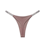 Sexy Panties Women Thongs Rhinestones G string Letter Diamonds Sports Thong Low Waist Briefs T-back Fitness Size S-XL