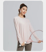 STOUREG Yoga Cover Up, Breathable Sportswear, Loose Fitness Shirt, Plus Size Workout Tops, Summer Cooling T-shirt