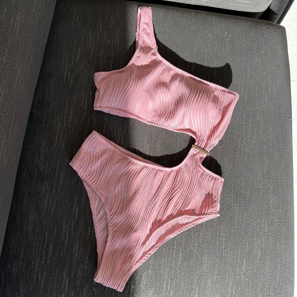 2026 Solid White One Piece Swimsuit Women Sexy Irregular Hollow Out Bikini One Shoulder Backless Monokini Summer Beach Swimwear