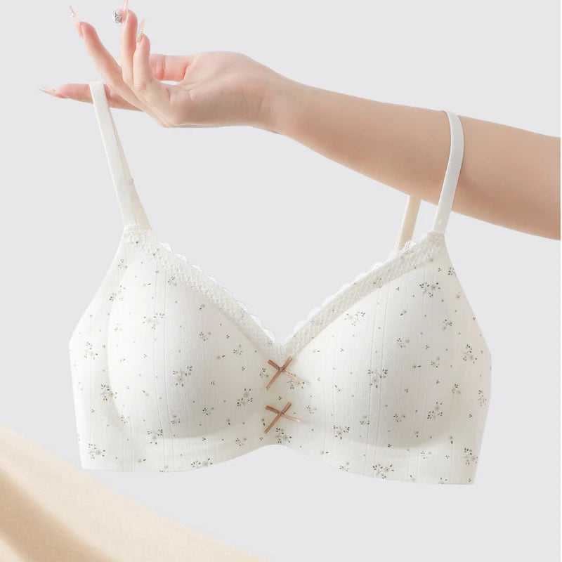 Underwear Girl Sweet Style Beautiful Wireless Bra for Women Soft Breathable Small Breasts Bralette Comfortable Lingerie 2026
