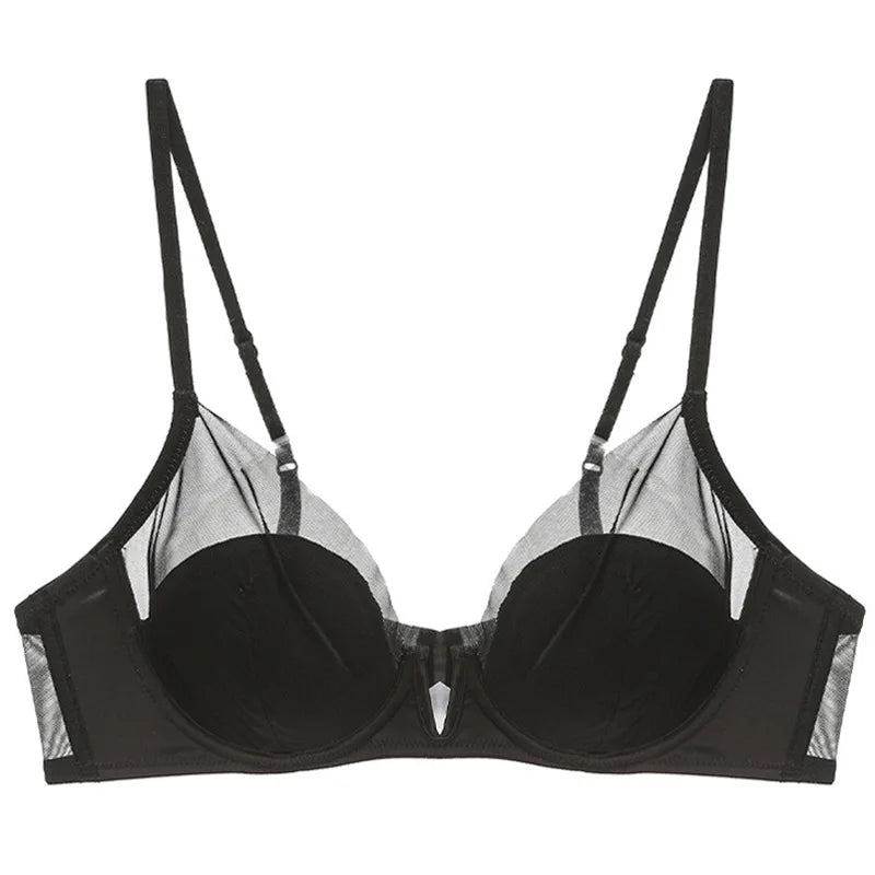 French Mesh SexyBrief Sets Smooth Underwear Push-up Thin Cup Bra Soft Underwire Bra Women's Intimates 2026