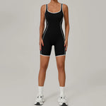 Summer New Gym Romper Padded Outdoor Sports Jumpsuit Hollow Open Back Yoga Suit Dance Sports Bodysuit Hip Lift Workout Yoga Sets