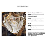 Lace-up Briefs Transparent Lace Panties Women Lingerie Sexy Underwear Low Waist Ropa Mujer Floral Embroidery Lenceria Femenina
