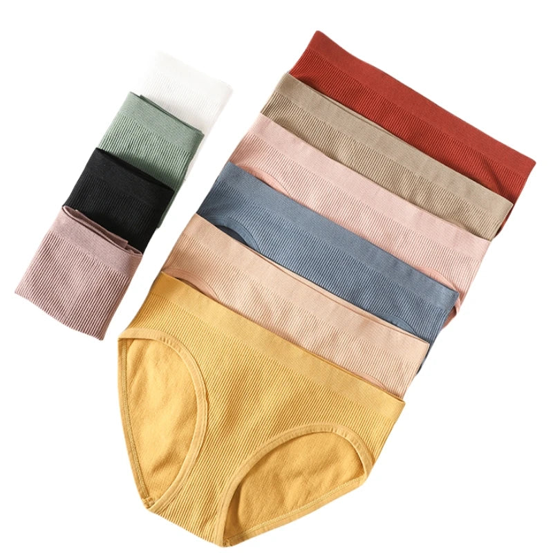 10Pcs/Set Seamless Panties Women Low Rise Panties Sports Briefs Underwear Comfort Underpants Female Sexy Lingerie