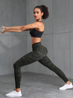 Camouflage Leggings With Pockets for Women Tummy Control High Waisted Workout Yoga Pants Fitness Tights Casual Wear