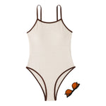 2026 One Piece Swimsuit Solid High Cut Swimwear Women Bathing Suit Female Swimming Summer Beachwear Bodysuit
