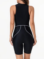 2026 Zipper Sleeveless Swimsuit Women One Piece Slim Swimwear Female Rush Guard Bathing Swimming Swim Surfing Suit Beachwear XXL