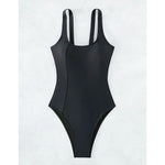 Women s-xxl size swimsuit One Piece black back bandage bikini Swimwear high waist bathing suit beach outfits bodysuit biquini