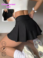 High Waist Athletic Short Skirt Summer Ice Silk Soft Anti Exposure Built In Shorts Skort Yoga Fitness Tennis Quick Dry Skirts