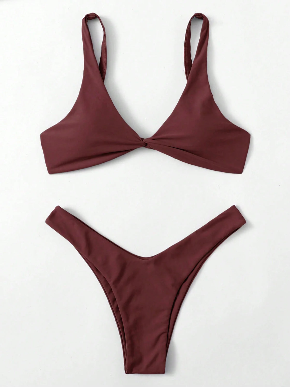 ZTVitality Solid Tie Sexy Bikini 2021 Hot Sale Padded Bra High Leg Bandage Push Up Bikini Set Brazilian Swimsuit Women Swimwear