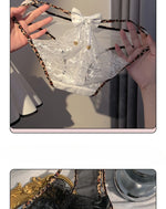 White Tea's Bell Sexy Lace Underwear Women's Pure Desire Breathable Me Hollow e Pants Low Waist Cotton