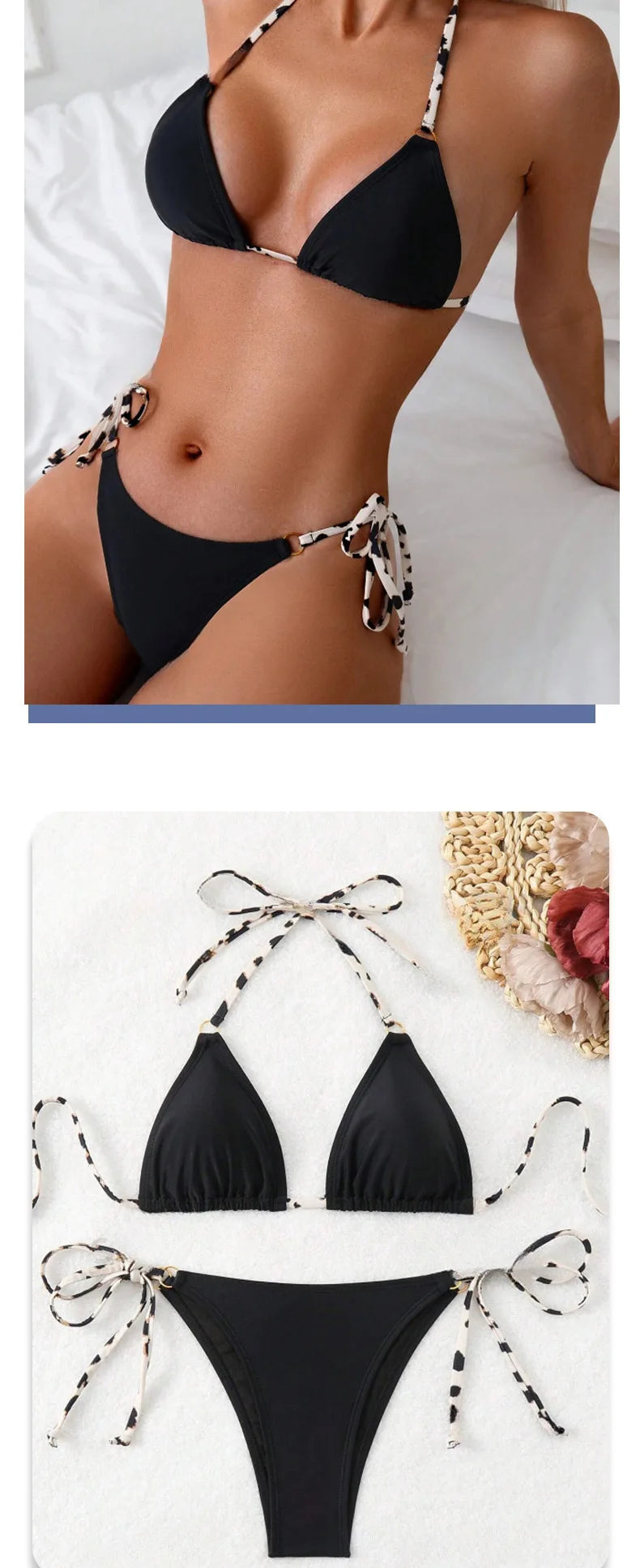 2026 String Triangle Bikini Women Sexy Swimwear Female Halter Swimsuit Solid Bathers Bathing Swimming Swim Suit Beachwear