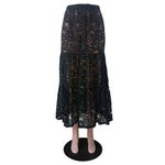 Mesh Sheer Lace Skirts Women High Waist Street Fashion Loose Hollow Out Long Skirt Party Sexy Patchwork Clubwear 2026 50JZ