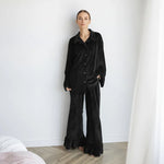 Women European Style Pajama Set Autumn Winter Skin Friendly Warm Comfortable Long Sleeve Pants Two Piece Ladies Sleepwear