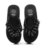 Big Size 42 Fashion Flip Flops For Women Summer Wedges Shoes EVA Sole String Bead Female Indoor Beach Slippers Slip-on Sandals