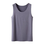 Women Bottoming Vest Sleeveless Ice Silk Seamless Stretchy Round Neck Dry Dry Cooling Camisole Summer Office Vacation Basic Top