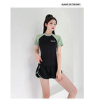 Swimsuit Women's Two-piece Split Sports Style Student Conservative Cover Belly Slimming Hot Spring Ins Style Plus SizeSwimsuit
