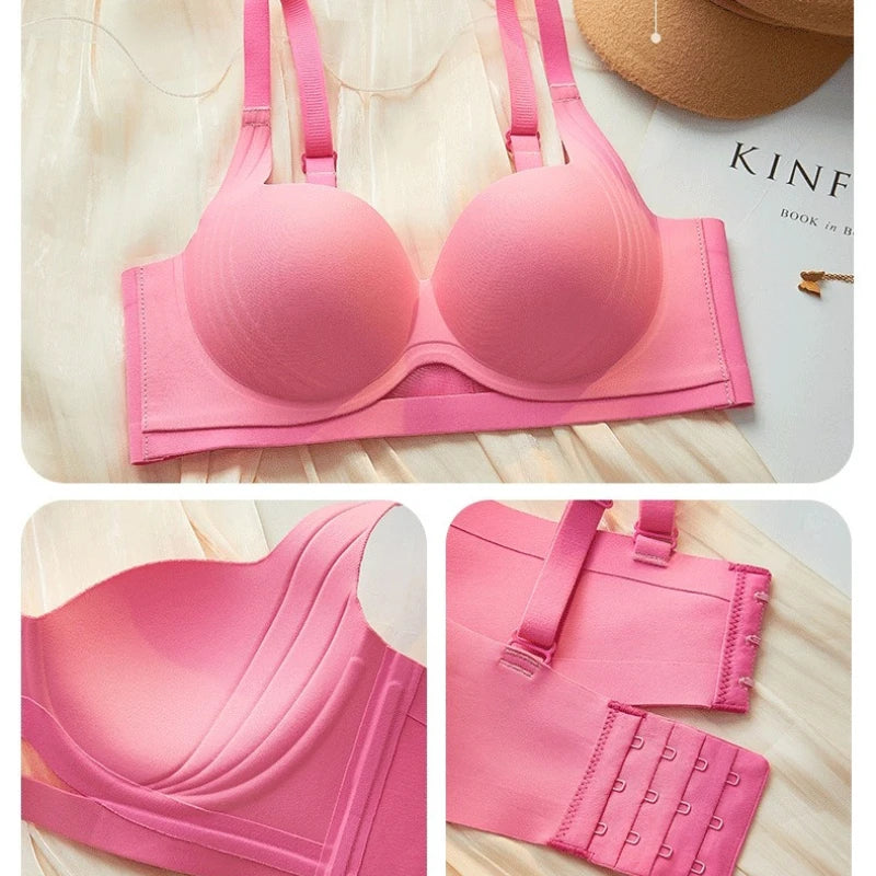 Comfortable Bra Seamless Bra Women's Large Cup Anti-sag Comfort Bras Soft Underwire SupportBreathable Bra 2025