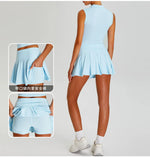 Fitness Tennis Short Skirts Women's Quick Cooling Sensation Sunscreen Pleated Skirt Outdoor UV Resistant Dance Golf Yoga Clothes
