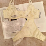 MOYISU Parisian Lingerie Set | Chantilly Lace & Mesh Cutouts | EU 85B Support | Effortless French Slimming Underwire Sexy Bras