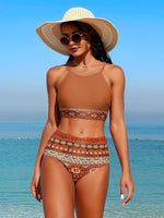 Tribal Print Bikini 2024 Brazilian Biquini Two Pieces Swimsuit Women High Waist Bathing Suit Swimwear Female Summer Beach Wear