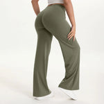 NCLAGEN Naked Feel Straight-leg Pants Gym Clothes Woman Sportswear Fitness Workout Leggings Yoga Softmotion Wide-leg Trousers