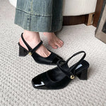 Summer High Heel Women Sandals Fashion Square Toe Shoes Design Style Banquet Party Sandalias Shoes