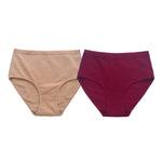 2Pcs/Set Women Cotton Panties High Waist Briefs Breathable Underwear Female Underpants Plus Size Sexy Lingerie S-XXL 8 Colors