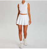 Fitness Tennis Short Skirts Women's Quick Cooling Sensation Sunscreen Pleated Skirt Outdoor UV Resistant Dance Golf Yoga Clothes