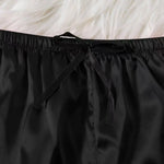4PCS Women's Long Pajamas Set White Lace Satin Silk Night Lingerie Tops And Shorts Casual Sleepwear Loose Wedding Home Gown