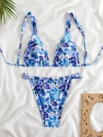 2025 Brazilian Thong Bikinis Strappy Swimsuit Women Sexy Printed Swimwear Female Bathers Swimming Bathing Swimming Swim Suit