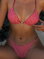 2026 Solid Color Bikinis Set Triangle Swimwear Women Bandage Swimsuit Patchwork Bathing Suit Beach Biquini Mujer Swimming Wear