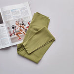 Women's High-Waist Yoga Exercise Pants Tight Fitting High Elasticity Gauntlet Line Nude Feeling Hip Lifting Gym Trousers
