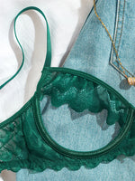 Sexy Adult Lingerie Lace Underwear Set Open Cup Sexy Bras for Women Hollow Erotic Lingerie 2 Pieces Transparent Lace Lingerie