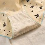 5Pcs/Set Women's Cotton Briefs Cute Black Cat Print Underwear Soft Breathable Underpants Mid-Waist Panties For Female Lingerie
