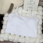 Summer Bra Top Sexy Women Ice Silk Crop Top Seamless Tube Tops Camisole Underwear Korean Fashion Solid Padded Bralette Vest
