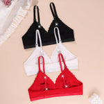 3 Piece Set Of Women'S Breastfeeding Underwear Comfortable Without Steel Rings And Anti Sagging Gathering Breastfeeding Bra