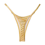 Sexy Micro Mini Bikini Bottoms High Waist Women Swimwear Thong Swimsuit Glossy Elastic Summer Brazilian Swim Trunks Beachwear