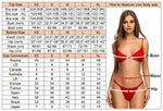 XS - XL Knotted Push Up Bikini Swimsuit Female Swimwear Women Two-pieces Bikini Set With Bra Cup Bather Bathing Suit Swim V3992