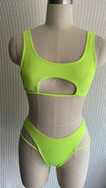 Micro Bikini 2022 Sexy Women Swimsuit Female Rib Bikini Set Push Up Women Swimwear Brazilian Biquini Cut Out Neon Bathing Suit