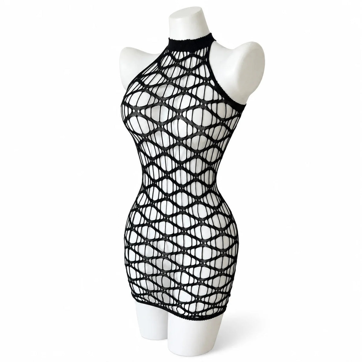Sexy Cover Up Hollow Out Fishnet Dress without Inside Bikini Sets Summer Holiday Elastic Mini Bodycon Black Dress Free Size