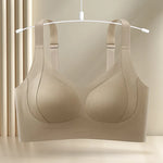 Seamless Push-Up Bras For Women Non-wire V-neck Bra Padded Underwear Sexy Lingerie Adjustable Wide Straps Intimates M-4XL