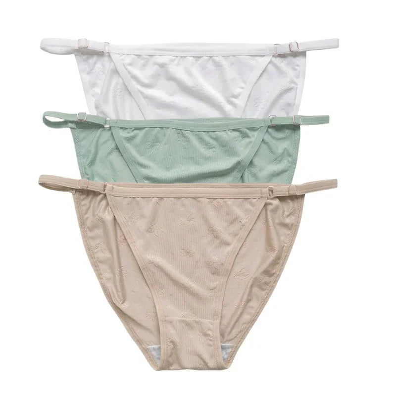 3Pcs/Set Panties Women Low Rise Briefs Seamless Underwear Breathable Panty Female Underpants High Cut Sexy Lingerie
