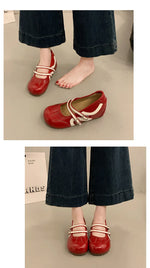 Women's Retro Elegant Shallow Mouth Casual Wedge Heel Mary Jane ShoesAutumn New Fashion Versatile Comfortable Single Shoes