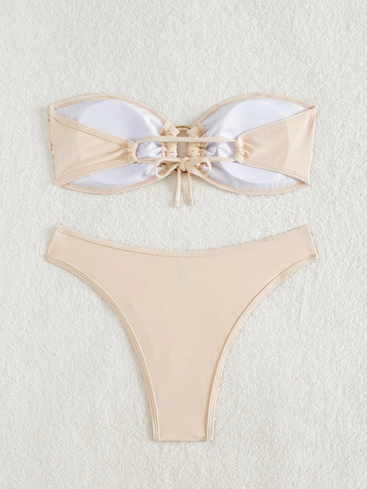 Shiny Sequin Bandeau Bikini Set 2026 Women Sexy Gold Front Circle Push Up Micro Swimsuit Bathing Suit Thong Swimwear Biquini