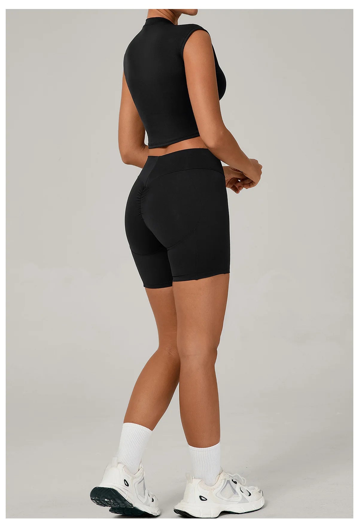 Naked Yoga Sets Women Quick Drying Slim Sports Shirt Fitness Suit Outdoors Sport High Waist Shorts Tight Running Workout Clothes