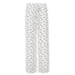 Women's lazy style home casual pants low-waisted straight loose knitted trousers
