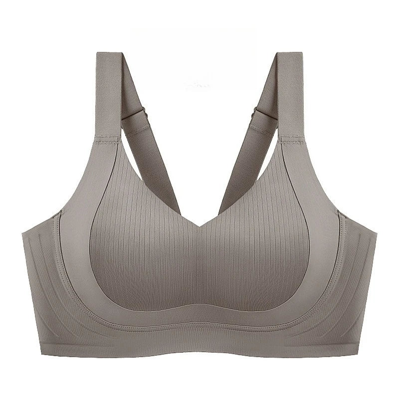 Plus Size Unlined Minimizer Bra Wire-Free Side Support Anti-Sag Lightweight Lift Soft Support Underwear Women Sport Everyday Bra